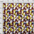 thumbnail image 2 of oneOone Georgette Viscose Fabric Parallelogram & Triangle Geometric Print Sewing Fabric BTY 42 Inch Wide, 2 of 4