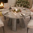 thumbnail image 3 of Dining Table for 4, 47 Inch Kitchen Table, Round Dining Room Table with Sturdy Base for Dining Room, Kitchen, 3 of 7