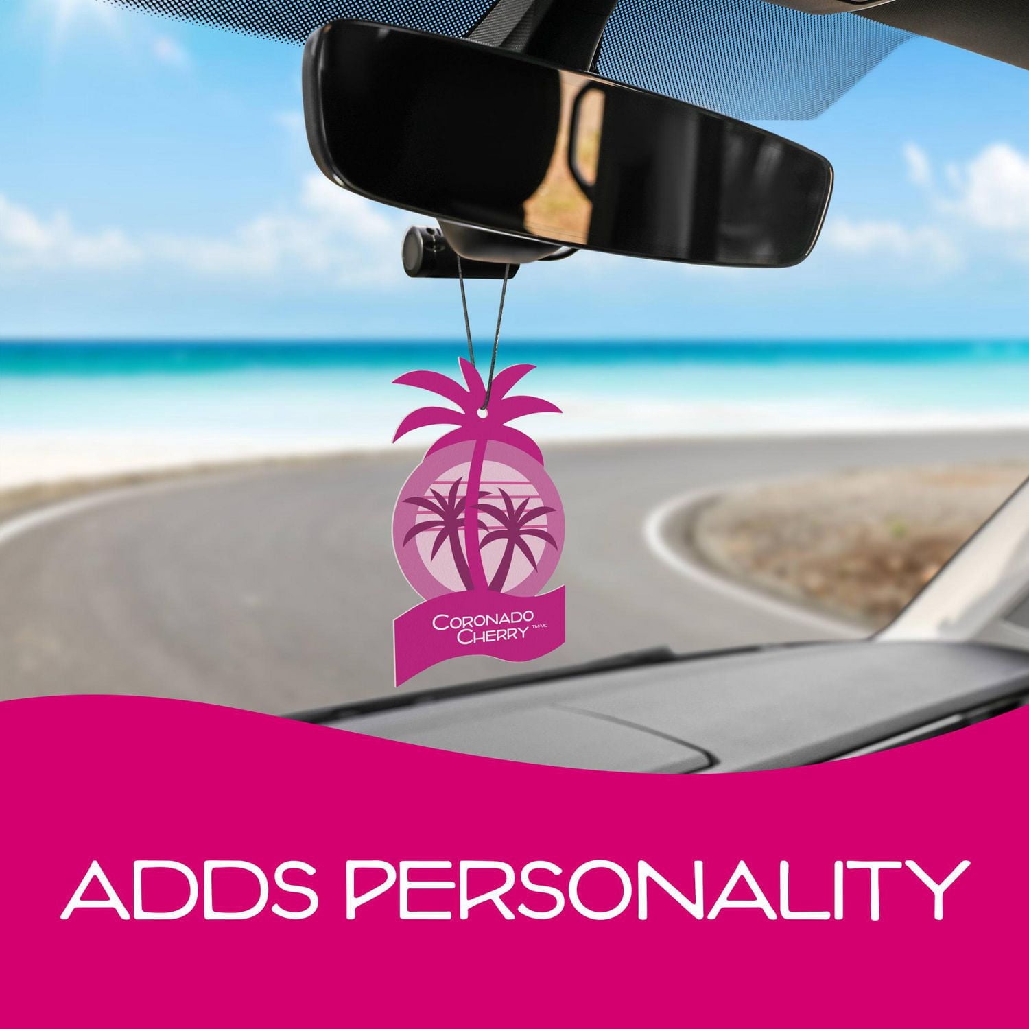 California Scents Palms Paper Coronado Cherry Air Freshener, 4 Pack, Holiday Gift and Stocking Stuffer