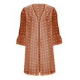 thumbnail image 3 of Nouveaux Hauts pour Femmes 2023 Grande Taille Printemps Patchwork Imprimé Papillon Manches Longues Col Rond T-Shirt Décontracté Hauts Chemise à Manches Longues pour Femmes, 3 of 5