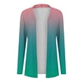 thumbnail image 4 of Yuyuzo Long Cardigan for Women Gradient Color Open Front Draped Tops Fall Winter Casual Cardigan, 4 of 5