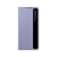 thumbnail image 1 of For Samsung S21 Smart View Flip Mirror Case For Galaxy S21 Plus /S21 Ultra 5G Phone LED Cover S-View Cases EF-ZG998 Purple For S21, 1 of 6