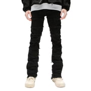 Ketyyh-chn99 Hommes Relaxed Fit Jeans Hommes Jambe droite Slim Fit Taille Jeans design pour 3XL,noir