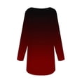 thumbnail image 4 of FAIWAD Women's Long Sleeve Tunic Tops Gradient Round Neck Trendy Spring Casual Pullover Tops, 4 of 5