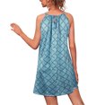 thumbnail image 4 of Hi,Fancy Robe Courte Décontractée Imprimée Sans Manches Esthétique Élégante Mignonne Robe de Plage Vacances Club Vêtements d'Été Bleu Clair 5TG, 4 of 6