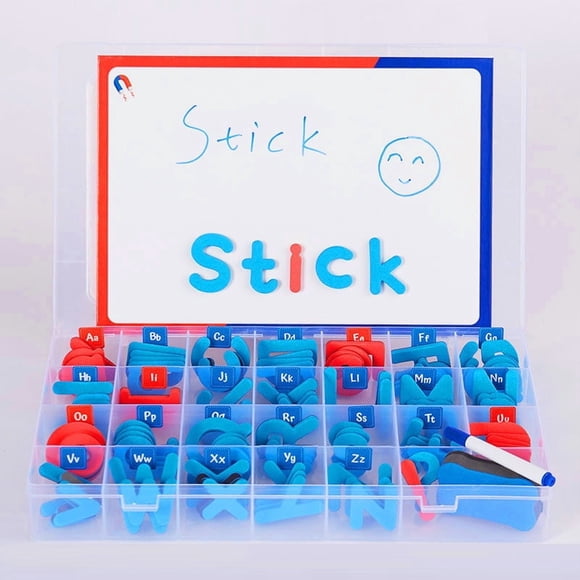Magnetic Alphabet Letters Set | Colorful or Red-Blue Options | Uppercase & Lowercase EVA Foam | Washable & Durable | Double-Sided Magnetic Board | Storage Box | Spelling & Literacy Learning