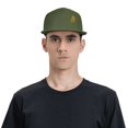 thumbnail image 4 of ZICANCN Golden Cat Pattern Baseball Caps, Trucker Hats for Men And Women, Adjustable Breathable Flat Caps, Moss Green, 4 of 6