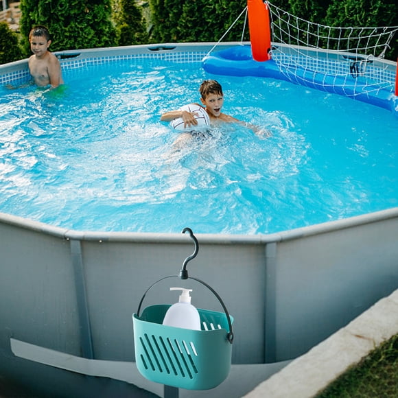 Pool Side Storage Basket Set, Polypropylene Material, Pool Cup Holder, Above Ground Pool Accessory, Pool Toy Basket, 23x14x13cm, For Bathroom, Kitchen Storage