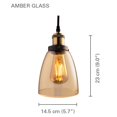 thumbnail image 2 of Xtricity - Suspension en Verre Ambré, Ampoule DEL Incluse, de la Collection Old Fashioned, 2 of 6