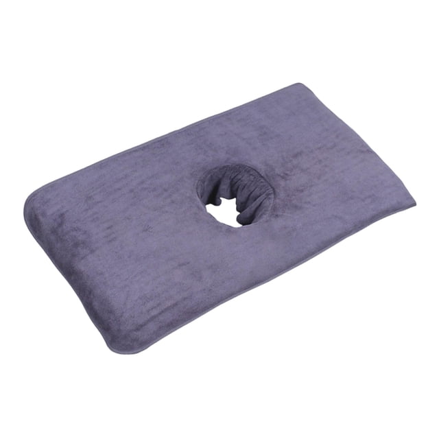 Tachiuwa Serviette de Table de Massage Coussin pour Visage avec Trou Lavable Réutilisable Protecteur Peau Gris