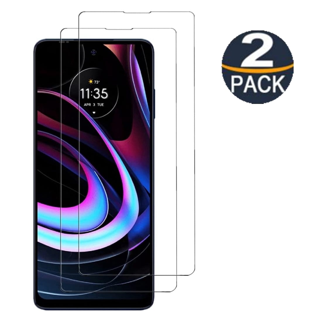 PST [2 Packs] Motorola Moto Edge 2021 (6.7") Screen Protector, Premium Tempered Glass Screen Protector with Case Friendly & Bubble Free