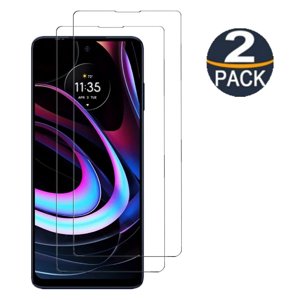 PST [2 Packs] Motorola Moto Edge 2021 (6.7") Protecteur d'écran, Protection écran en verre trempé de qualité supérieure avec boîtier & Sans bulles