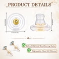 thumbnail image 2 of Ruiboury 100piece Soft Clear Silicone Earring Backs Set Of 100 No-Irritate Stud Backs Earring Backs For Studs B, 2 of 6
