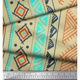 thumbnail image 3 of Soimoi Poly Georgette Fabric Aztec Geometric Printed Craft Fabric by The Yard 42 Inch Wide, 3 of 3