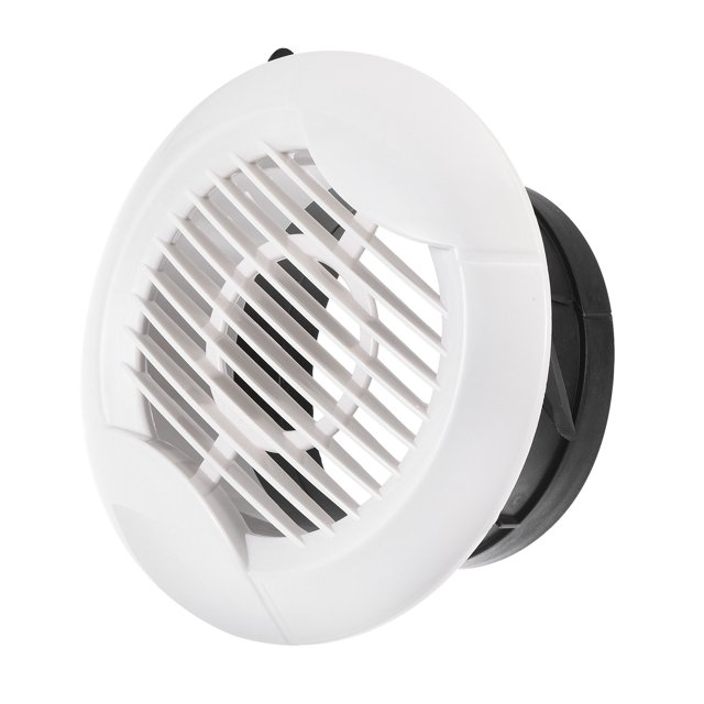 Unique Bargains Grille d'Aération Ronde à Lames Droites de 4 Pouces avec Couvercle Amovible, Panneau Blanc et Manchon Noir. Conçue pour un Montage Mural Ou au Plafond afin de Maintenir la Circulation d'Air dans des Espaces comme les Cuisines, les Salles de Bain Ou les Bureaux. Comprend un Écran en Maille pour Bloquer les Débris Tout en Permettant la ventilation. Composants Amovibles pour un Nettoyage Facile.