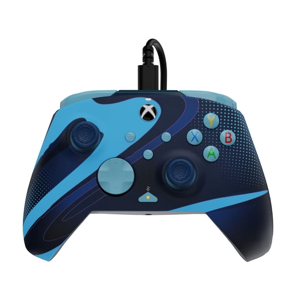 PDP Manette filaire avancée REMATCH GLOW: Bleu Marée - Xbox Series X|S, Xbox One, & Windows 10/11