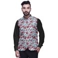 thumbnail image 1 of Atasi Floral Printed Wedding Jackets For Men Nehru Jacket Waist Coat For Festive Season-X-Large, 1 of 6