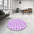 thumbnail image 4 of Ahgly Tapis d'Intérieur Lavable en Machine Carré Transitionnel Heliotrope Violet, 5 Pieds Carré, 4 of 7