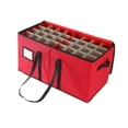 thumbnail image 4 of pitrice Christmas Ornament Storage Box Hold up to Balls Organizer Desktop 128 Pouch, 4 of 6
