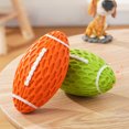 thumbnail image 4 of Dog Chew Toys Squeaky Ball for Aggressive Chewers Medium Large Dogs Rubber Football, 4 of 8