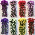 thumbnail image 2 of 4petals Artificial Flower Hanging Flowers Violet Simulation Vine Wedding Home Decoration (Yellow), 2 of 5