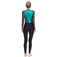 thumbnail image 2 of Jizyo Women's Long Sleeve Dance Unitard Shiny Rhinestone Full Body Suits One Piece Jumpsuits Light Blue XXL, 2 of 5