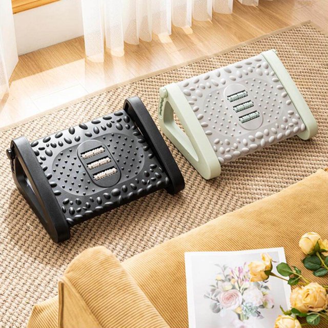 serony Adjustable Foot Rest-- Improved Posture Solemassage leg stand stools footstool leg stand stools Thicken Plastic for Work Grey