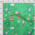 thumbnail image 3 of oneOone Velvet Sea Green Fabric Kids Sewing Craft Projects Fabric Prints By Yard 58 Inch Wide, 3 of 4