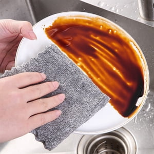 FHBVT Household Kitchen Cleaning Dishwashing Towels Thickened Absorbent Stove Countertop Degreasing Quick Dry Lint-Free for Kitchen Bathroom Surface Wiping Hand Drying Efficient Cleaning