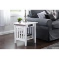 thumbnail image 2 of AFI Mission 20" Solid Wood End Table with Built In Device Charger in White, 2 of 9