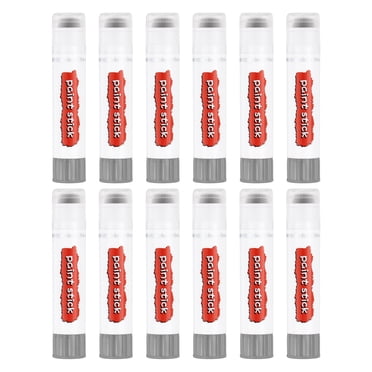 Unique Bargains Pastels à l'Huile pour Artistes, 12 Pcs Craies de Cire Pastel Bâtons de Peinture Solides Fournitures d'Art Gris (16x80 mm)