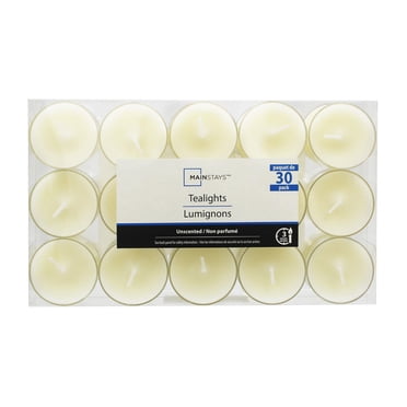 Mainstays 30PK lumignons ivoire, non parfumé