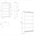 thumbnail image 5 of Pemberly Row Bibliothèque Contemporaine à 5 Tablettes en Chêne Sel, 5 of 5