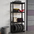 thumbnail image 4 of Costway 1 PCS 4-Tier Metal Shelving Unit Heavy Duty Wire Storage Rack with Anti-slip Foot Pads Black, 4 of 10
