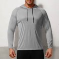 thumbnail image 1 of Gym Shirts for Men Long Sleeve UPF 50+ Sun Shirts Compression Fit Fishing Shirt Raglan Quick Drying Workout Hoodies, 1 of 5