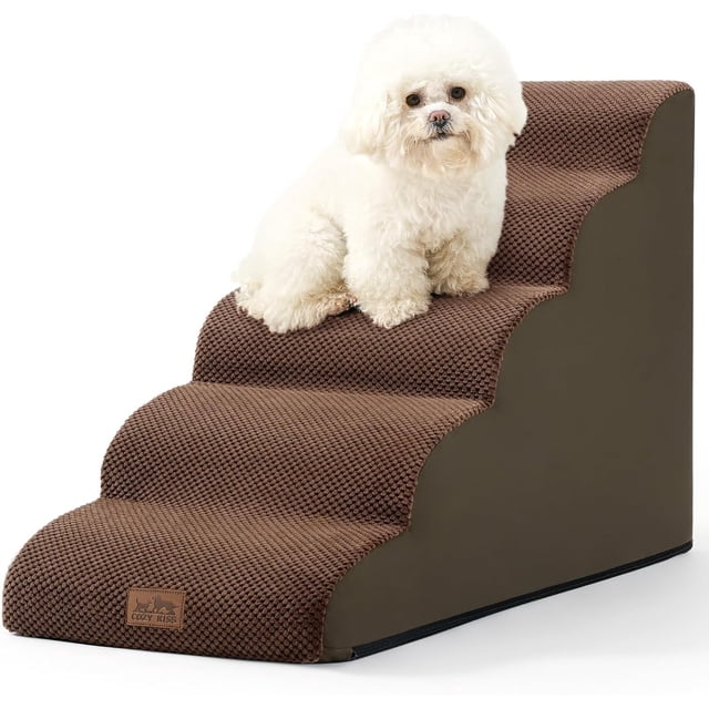 Dog Stairs for Small Dogs .” H Pet Step with Leakproof Cover High Density Foam Cat Ramp for Couch Sofa or Chair Lightweight Durable Comfort .x.x Step