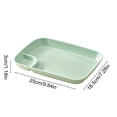 thumbnail image 2 of Fareti Large Divided Plates, Unbreakable Dinnerware Lunch Trays, Lightweight Reusable Plastic Compartment Plates, Microwave and Dishwasher Safe, 2 of 4