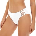 thumbnail image 3 of B91xZ Women's High Waist Swim Bottom Tummy Control Swimsuit Bottoms Ruched Full Coverage Swim Bottom High Rise,White S, 3 of 4