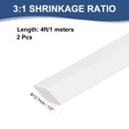 thumbnail image 2 of 2Pcs 1/2 Inch 4ft Wire Heat Shrink Tubing 3:1 Heat Shrink Wrap White, 2 of 5
