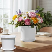 Dvkptbk Plastics Plant Pots Simply Style Plastic Flower Pot Multi-Season Flower Pot Other Decoration Home Decor