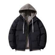 EGNMCR Womens Long Puffer Coat, Long Sleeve Padded Winter Down Coats, Hooded Parka Jacket Fashion Women Solid Stand-up Collar Cardigan Jacket Outerwear Padded Coat Women Coat