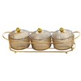 thumbnail image 2 of veasfak Food Storage Organizer Plate Multipurpose with Holder Serving Container Nut Tray Brown 3 Bowls, 2 of 9
