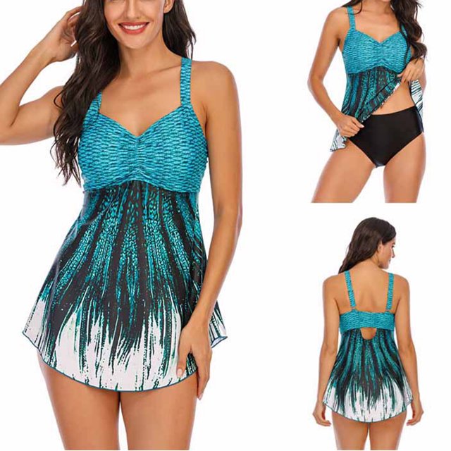 Daisyyozoid Women's Swimsuit Plus Size Bikini Split Two-piece Beach With Bra Swimsuit