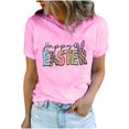 thumbnail image 2 of EGNMCR Chandail de Pâques à Manches Courtes pour Femmes, Imprimé de Pâques, T-shirt à Col Rond pour Femmes, Mode et Confortable, Haut pour Femmes, Haut/chemise à Manches Courtes à Col Rond, T-Shirts pour Femmes, 2 of 7