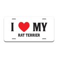 thumbnail image 1 of SignMission A-LP-02-183 Aluminum License Plate - I Love My Rat Terrier, 1 of 1