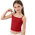 thumbnail image 1 of KyCheLot Girls' Solid Color Tank Tops Sleeveless Scoop Neck Spaghetti Strap Tank Tops Casual Summer Camisole, 1 of 9