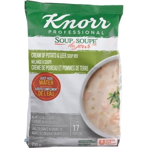 Knorr Crème de soupe professionnelle Du Jour de pommes de terre et de poireau, 730 g