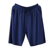 Men's Pajama Shorts, Sleep and Lounge Shorts with Elastic Waistband, Breathable Home Wear Shorts for Men, Comfortable Casual Shorts