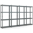 thumbnail image 1 of Costway 4 PCS 4-Tier Metal Shelving Unit Heavy Duty Wire Storage Rack with Anti-slip Foot Pads Grey, 1 of 10