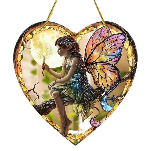 Birdeem Attrape-Nuit Magique Pendentif de Décoration de Jardin Extérieur en Verre Acrylique Coloré